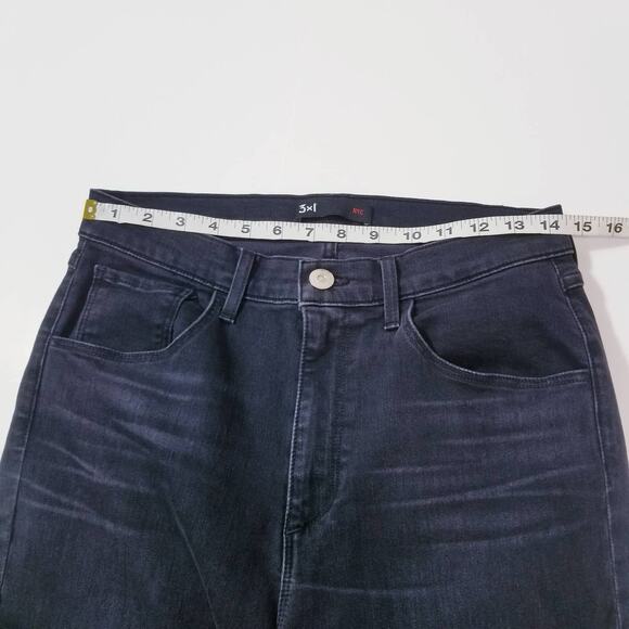 3x1 NYC Skinny Jeans Black High Rise Frayed Hem Denim - Picture 5 of 12